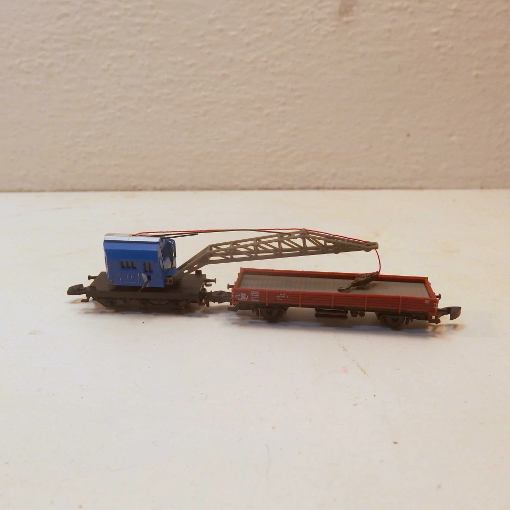 3osý jeřáb s přípojným vozem DB Z 07725