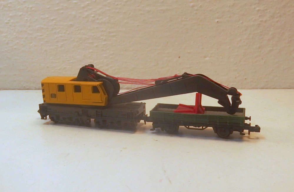 6osý jeřáb DB s přípojným vozem N  11525